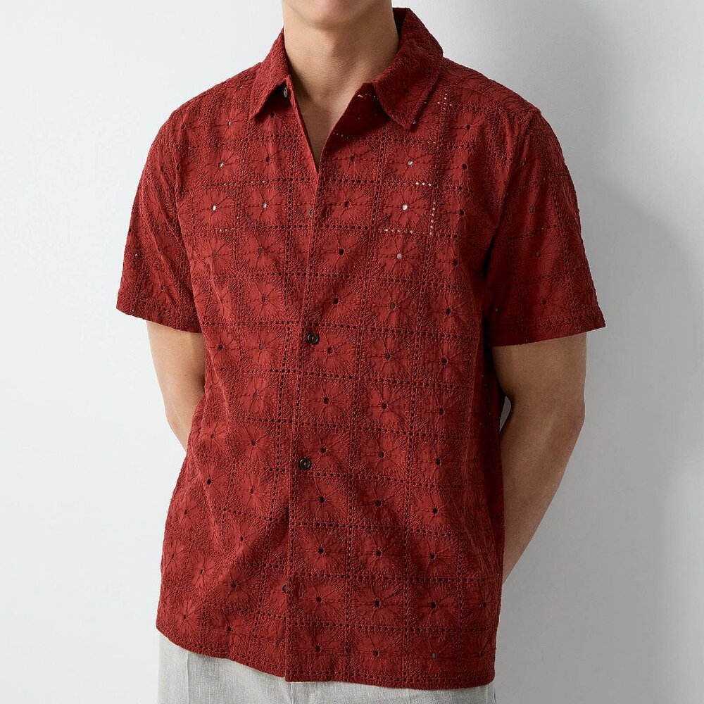 BNWT SS25 LES DEUX HECTOR ANGLAISE SS SHIRT S